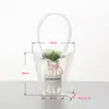 Bolsa de Mano Transparente con Flores, Bolsa de Mano de Plástico para Ramo, Material de Empaque para Flores, Bolsa para Ramo, Bolsa de Empaque para Regalo