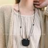 Mini collar de media luna de gamuza con decoraciones, diseño exquisito, colgante para llevar apilado, cadena que combina con todo, nuevo estilo