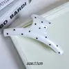 Presilha de garra poá estilo francês para mulheres, elegante e doce, presilha tubarão versátil para a parte de trás da cabeça, acessório de penteado simples e elegante