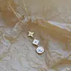 Collar de Acero de Titanio con Madreperla y Trébol Estilo Nicho Europeo y Americano para Mujer con Colgante de Borla, Cadena de Clavícula de Moda