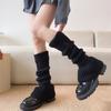 Calcetines de otoño e invierno para mujer, calcetines afelpados, calcetines blancos para pantorrilla con agujeros y pierna acampanada, conjuntos de medias cálidas, protectores de pierna estilo 'hot girls'