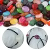 Contas Coloridas Acrílicas de Formato Irregular Jade Sintético Gradiente Duas Cores Oval Soltas Acessórios para Pulseira Colar Pingente DIY