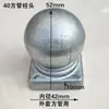 Acessórios de Arte em Ferro 80 Tampas Quadradas para Tubo Tampas Galvanizadas para Tubo Quadrado Tampas de Poste Ponta de Flor de Ferro Ponta de Lança Cabeça de Lança Tampas de Poste de Lótus