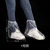 Capa de sapato de chuva ao ar livre Capa de pé transparente transparente à prova d'água de tubo alto espessado Botas de chuva antiderrapantes resistentes ao desgaste