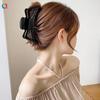 Pinza para el cabello de gran tamaño estilo coreano Qiyue, popular en Internet, con forma de disco para la parte posterior de la cabeza, pinza para el cabello con forma de tiburón esmerilado.