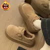 Zapatos de invierno de algodón para mujer, forrados de felpa, estilo Birkenstock, nueva colección 2026, sin cordones, mullidos, con suela gruesa, botas de nieve y zapatos casuales