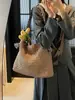 2026 Bolso Tejido Nuevo Moda Versátil Elegante Bolso de Hombro Único Bolso de Mano Bolso de Paja Bolso de Playa Vacaciones Moderno