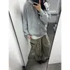 Sudadera con capucha gruesa, forro polar, diseño único, versátil, para mujer, Otoño e Invierno 2025, cárdigan chaqueta de punto largo, holgado, moderno