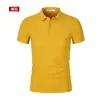 Camisas Polo Masculinas de Primavera e Verão com Logo Estampado, Manga Curta Bordada para Trabalho, Atacado para Grupos Corporativos