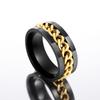 Nuevo Anillo de Cadena con Hebilla Giratoria de Venta Caliente de Cao Shi Xiaohongshu Estilo Hip-Hop Joyería de Moda Personalizada