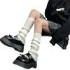 Calcetines de Punto Cálidos para Otoño e Invierno Xiaowu Estilo JK Japonés Calcetines de Felpa Cubre Piernas Largos Subcultura Loilta Calcetines