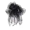 2026 Novo Estilo Grampo de Cabelo com Laço Grande de Veludo Vermelho Acessório de Cabelo para Meninas, Tassel de Alta Qualidade Tiara de Princesa para Noivas