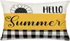 Transfronterizo Nuevo Primavera y Verano Girasol Coche Helado Flor Lino Estampado Cojín de Cintura Dormitorio Coche Decorativo Sofá