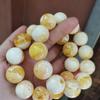 Cuentas de Cera de Cien Flores Cuentas Cuentas Cuentas Cuentas Cuentas Pulsera Hombres Mujeres Ámbar Aceite de Pollo Color Caramelo Amarillo Flor Blanca Jugar