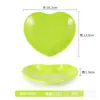 Plato Creativo de Melamina Plato Corazón Plato para Snacks de Frutas Plato para Pasteles de Forma de Corazón de Plástico Plato Especial para Desayuno Plato para Platos Fríos Vajilla