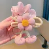 Elástico de Cabelo Novo com Flor para Pão Duplo Infantil para Meninas Prender Pães Anel de Cabelo Grande para Rabo de Cavalo de Menina Acessórios de Cabelo