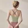 Sujetador deportivo para mujer, primavera, verano, a prueba de impactos, push-up, anti-exposición, bloques de color, con tiras, chaleco de fitness, sujetador, ropa para correr y yoga