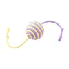 Brinquedo de gato com corda de sisal e cauda de franja para autoentretenimento, alívio do tédio, desgaste dos dentes e resistência a arranhões, brinquedo interativo para animais de estimação