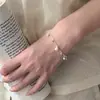 Pulseira com Pingente de Gota de Pérola e Franja Frescor de Verão para Mulheres, Colar de Pérolas de Alto Valor Estilo Francês de Luxo Leve Nicho High-End