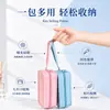 Bolsa de maquiagem de silicone, portátil e à prova d'água, em cores macaron, para guardar itens de higiene pessoal, uma bolsa de maquiagem de tamanho de viagem