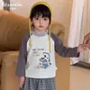 Beixinan 280g Camiseta Térmica Base de Algodón Puro Suave para Niños, Camiseta de Manga Larga 100% Algodón Clase A
