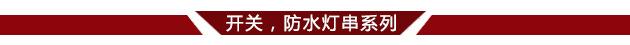 开关，防水灯串电源线系列分界线