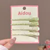 Pinza grande para el pelo de niños para flequillo lateral, pasador dulce con estampado de niña, pasador para lavarse la cara, accesorio para peinar el pelo