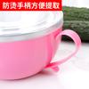 Acero Inoxidable Bol para Sopa Ramen Fiambrera Estudiantil Bol para Ramen Coreano con Tapa Bol para Ensalada de Frutas Bol para Ramen Aislado de Doble Capa
