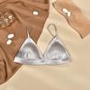 Yuyue Verão Cetim Seda Lingerie Francesa Fina Triângulo Pequeno Seio Seda de Amora Sexy Sutiã Feminino