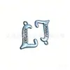 Nuevo Llavero de Metal con Incrustaciones de Diamantes de 26 Letras, Colgante para Bolso, Colgante Sencillo para Collar, Accesorios DIY, Venta al por Mayor
