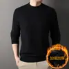 Ropa de Otoño e Invierno para Papá Suéter Grueso Forrado de Polar Camisa Térmica Cálida de Chenilla para Hombres de Mediana Edad Tops para Abuelos de Mediana Edad y Mayores