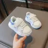 Zapatos Casuales Ligeros para Niños y Niñas Zapatos Deportivos de Primavera Otoño para Niños Velcro Zapatos Blancos Zapatos para Niños Suela Suave Blanco Individual