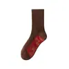 Calcetines Rojos de Algodón de Xinjiang para el Año de Nacimiento, Calcetines de Media Caña para Hombres y Mujeres, Pareja de Bodas, Año Nuevo, Año del Caballo, Calcetines Rojos Simples para Piernas Desnudas