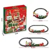 Trem Elétrico de Pista Simulado Vintage de Natal Transfronteiriço Brinquedo Infantil para Meninos e Meninas