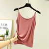 Camisole Pequena de Modal Feminina Verão Costas Bonitas Estilo Ocidental Roupa Externa Sem Mangas Camisa Base Top Decote V Versátil