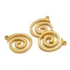 Colgante Circular en Espiral Repujado de Acero Inoxidable Chapado al Vacío en Oro de 18K Accesorios para Collares Pendientes DIY Joyería Venta al por Mayor