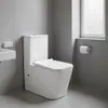 Inodoro Cerámico Tipo Split Australiano con Desagüe de Piso a Pared, Porcelana Blanca, Inodoro de Descarga Estándar con Salida Horizontal