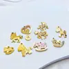 Colgante de Pony de Acero de Titanio con Moneda de Cobre, Etiqueta Pequeña DIY de Año Nuevo, Año del Caballo, Hazte Rico Inmediatamente, Accesorio con Galvanoplastia al Vacío de Oro de 18 Quilates