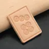 Llavero de Cuero para Mahjong Simple Hecho a Mano de Piel de Vaca Colgante de Llave de Mahjong Cuero Creativo