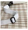 Bolsa Transversal Fantasma Branca Minimalista - Pequena Bolsa de Ombro de Nylon para o Dia a Dia
