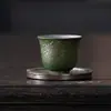 Posavasos Verde Hada Retro Chino Rústico Cerámica Antideslizante para Hogar Oficina Taza de Té Almohadilla Aislante Té Juego de Té Accesorios Soporte para Tazas