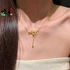 Nuevo Collar Colgante de Serpiente Estilo Chino, Lujo Ligero, Sensación de Alta Gama, Único, Versátil, No se Desvanece, Cadena para Clavícula, Cadena para Suéter para Mujeres
