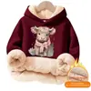 Sudadera con capucha de algodón compuesto y forro polar de lana de cordero, talla grande, holgada, para primavera y otoño del sudeste asiático, sin bolsillos