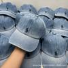 Gorra de Béisbol Bordada de Pony Nuevo Americano para Mujer, Mezclilla Lavada, Otoño Verano, Protector Solar, Todo Fósforo, Parte Superior Suave, Gorra de Pico de Pato