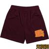 Shorts esportivos americanos para comércio exterior transfronteiriço, modelo Bird's Eye, secagem rápida, respiráveis, ideais para fitness, corrida e exercícios, com modelagem solta até o joelho e quatro pontos de ajuste.