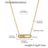 Colar com Pingente Móvel Xinyixin Transfronteiriço Novo Zircônia Três Diamantes Aço Inoxidável Nicho Anel de Abertura Conjunto Feminino