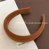 Diadema de Tela Esponjosa de Color Sólido Simple para el Trayecto de Otoño Temprano para Mujeres, Versátil de Alta Gama para Ropa Exterior, Lavado de Cara, Maquillaje, Presionar el Cabello