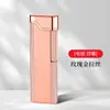 Encendedor inflable de llama abierta personalizado, encendedor lateral de aspecto elegante, rueda de amolado de flores rica, encendedor largo de regalo