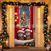 Tecido de Fundo do Papai Noel Decoração Parede Porta Largura Atmosfera de Natal Decoração Layout Nova Faixa Decoração para Pendurar na Parede