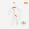 Mameluco de Verano para Bebé Recién Nacido Unisex Delgado Manga Corta Ropa Jumpsuit Triángulo Traje para Gatear Mameluco para Bebé de Mes Completo